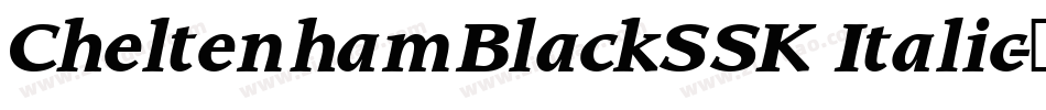 CheltenhamBlackSSK Italic字体转换